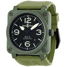 Bell and Ross Military Khaki Ceramic Men's Watch BR0392-CERAM-MIL