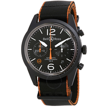 Bell and Ross Vintage Black Dial Men's Limited Edition Watch R126-CARBON ORA BR126-CARBON ORA