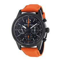 Bell and Ross Vintage Blackbird Chronograph Orange Canvas Men's Watch BR126-BLKBIRD