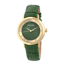 Bertha Cecelia Crystal Green Dial Ladies Watch BR7503