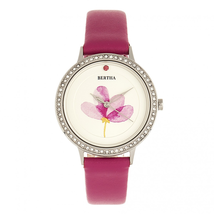 Bertha Delilah Quartz Crystal White Dial Ladies Watch BR8603