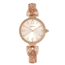 Bertha Sarah Quartz Crystal Silver Dial Ladies Watch BR8906