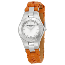 Baume et Mercier Baume and Mercier Linea Mother of Pearl Dial Orange Leather Ladies Watch 10115