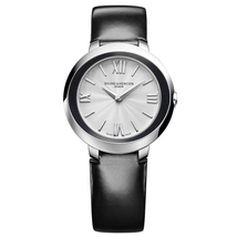 Baume et Mercier Baume and Mercier Promesse Silver Dial Leather Ladies Watch 10185