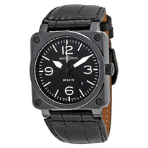 Bell and Ross Aviation Automatic Black Dial Men's Watch BR0392-CE-BLP-SCR BR0392-CER-BLP/SCR