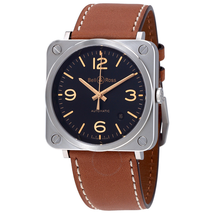 Bell and Ross Aviation Black Sunray Dial Automatic Men's Watch BRS-GOLDEN-HER