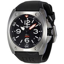 Bell and Ross Marine Black Dial Steel Case Men's Watch BR02-92-STEEL