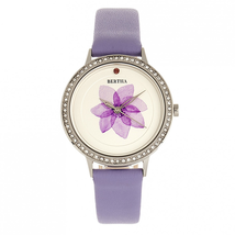 Bertha Delilah Quartz Crystal White Dial Ladies Watch BR8602