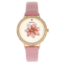 Bertha Delilah Quartz Crystal White Dial Ladies Watch BR8606
