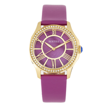 Bertha Bertha Donna Quartz Crystal Purple Dial Ladies Watch BR9804 BR9804
