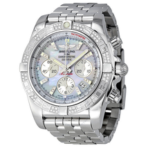 Breitling Chronomat 44 Mother of Pearl Diamond Men's Watch AB0110AA-G686-375A