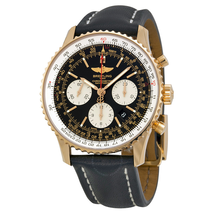 Breitling Navitimer 01 Chronograph Black Dial Black Leather Men's Watch RB012012-BA49BKLD RB012012-BA49-436X-R20D.1
