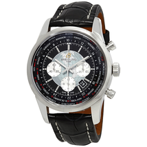 Breitling Transocean Chronograph Unitime Black Dial Automatic Men's Watch AB0510U4-BB62BKCT