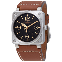 Bell and Ross Golden Heritage Black Dial Automatic Men's Watch BR0392-ST-G-HE