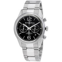 Bell and Ross Officer  Chronograph Black Dial Men's Watch BRG126-BL-ST/SST