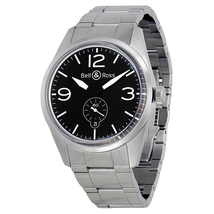 Bell and Ross Vintage Automatic Black Dial Stainless Steel Men's Watch BRV123-BL-ST-SST