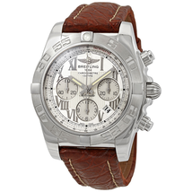 Breitling Chronomat 44 Chronograph Automatic Chronometer Silver Dial Men's Watch AB011011/G684BRCT