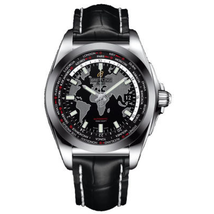 Breitling Galactic Unitime Black Leather Men's Watch WB3510U4-BD94BKCD WB3510U4/BD94BKCD