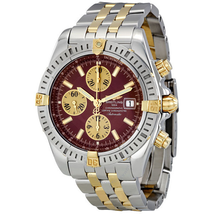 Breitling Chronomat Burgundy Dial Chronograph Steel and Gold Men's Watch B1335611/K505TT
