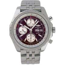 Breitling Bentley GT Chronograph Steel Burgundy Men's Watch A1336212-K506-972A