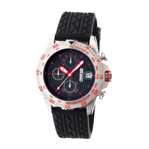Breed Socrates Chronograph Black Dial Black Silicone Men's Watch 6304
