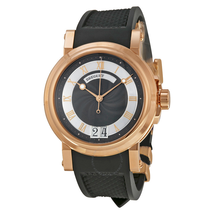 Breguet Marine Automatic Silver Dial Black Rubber Men's Watch 5817BRZ25V8