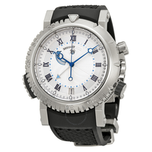 Breguet Marine Royal Silver Dial Black Rubber Men's Watch 5847BB/12/5ZV