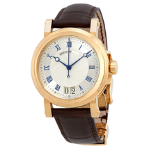 Breguet Marine Silver Dial Leather Men's Watch 5817BA/12/9V8