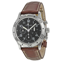 Breguet Type XX Aeronavale Automatic Chronograph Black Dial Brown Leather Men's Watch 3800ST929W6 3800ST/92/9W6