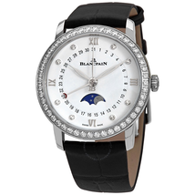 Blancpain Villeret Moonphase Diamond White Dial Unisex Watch 6126-4628-55B