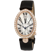 Breguet Reine de Naples Mother of Pearl Dial 18kt Rose Gold Black Satin Ladies Watch 8928BR51844DD0D 8928BR/51/844.DD0D