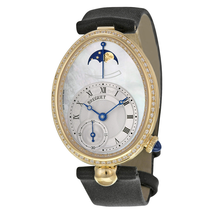 Breguet Reine de Naples Mother of Pearl Dial 18kt Yellow Gold Diamond Black Satin Ladies Watch 8908BA52864D00D 8908BA/52/864.D00D