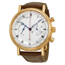 Breguet Classique Automatic Silvered Dial Alligator Leather Men's Watch 5287BR129ZU