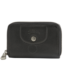 Longchamp Le Pliage Cuir Coin Purse- Black L3606737