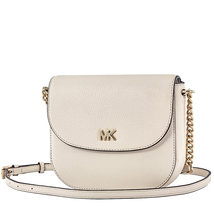 Michael Kors Mott Pebbled Leather Crossbody- LT Cream 32T8TF5C0L-289