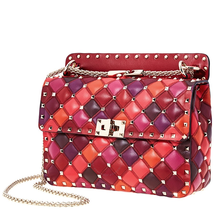 Valentino Medium Rockstud Spike. It Bag- Red Multicolored RW2B0122NMU-IL1