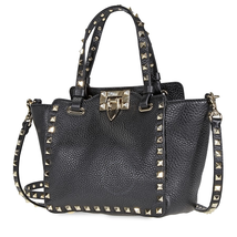 Valentino Rockstud Mini Tote- Black RW0B0861VSF 0NO