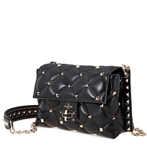 Valentino Rockstud Quilted Shoulder Bag- Black RW0B0C72NAP 0NO