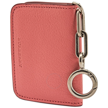 Burberry Link Detail Leather Id Card Case- Bright Coral Pink 4075018