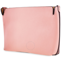 Burberry Medium Tri-tone Leather Clutch- Burgundy/Rosel 4076689