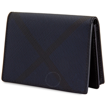 Burberry Men's London Check and Leather Folding Card Case 4052320