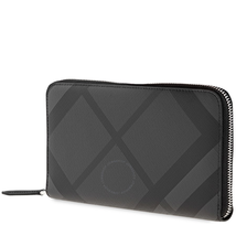 Burberry Zip Around Wallet London Check Charcoal 4056419