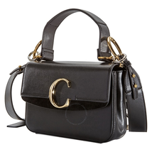 Chloe Small C Double Carry Bag- Black CHC19SS191A37001