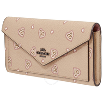Coach Ladies Continental Wallet Leather Beige Wst Hrt 29987 DKNQ1