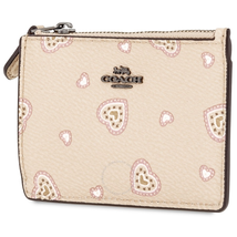Coach Ladies Pouch bag Leather Beige Wst Hrt Mini Id Skny 29905 DKNQ1