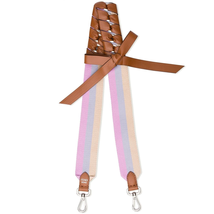 Fendi Ladies Strap U Tan Fd Bow Fabric Mix Strap U 8AV077-A38W-F135B