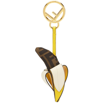 Fendi Ladies Women'S Charms Yellow Fd Banana Logo Charm 7AR671-A249-F1303