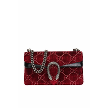 Gucci Ladies Shoulder Bag Dionysus Red Gu Sm Dion Emb Gg Velvet 499623 9TIBB 6484