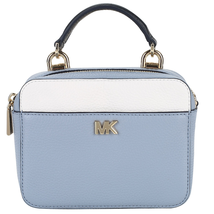 Michael Kors Ladies Leather Blue/White Mini Guitar Strp Xbody 32T8GF5C0T-425