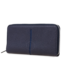 Tod's Tods Men's Long Yen Wallet Navy/Blue P.F.Zip Ard Nuo Cc 20X9.5 XAMACHA1400TNP0U51